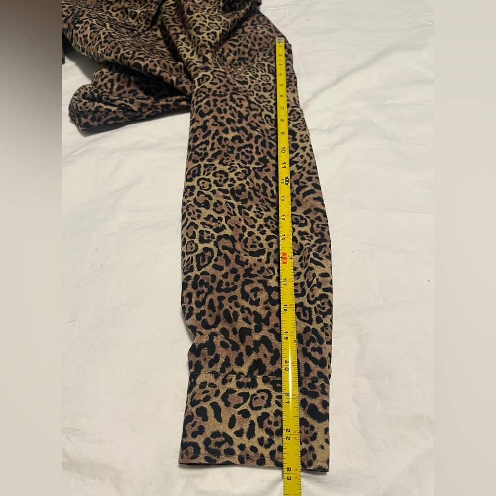 CHAPS Plus Women’s Black & Brown Cotton Animal Print BD LS Shirt Size 1X - Picture 11 of 11